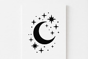 50 Crescent Moon with Stars, an Empty State Illustration by Amazin_art (Thumbnail 14 of 47)