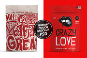 Gummy Pouch Mockup Matte Stand-Up, a Packaging Mockup by LESZ Design (Thumbnail 1 of 5)