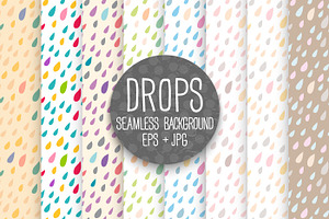 DROPS. Seamless background.