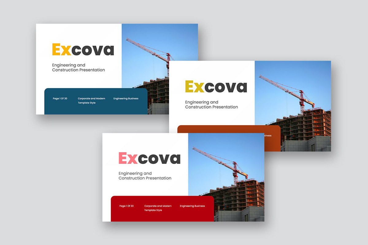 Excova Engineering Construction PPT, a Presentation Template by kerismaker (Photo 2 of 10)