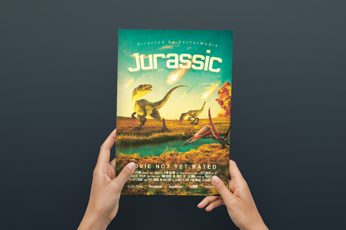 Jurassic - Flyer / Poster, a Flyer Template by VectorMedia (Photo 5 of 8)