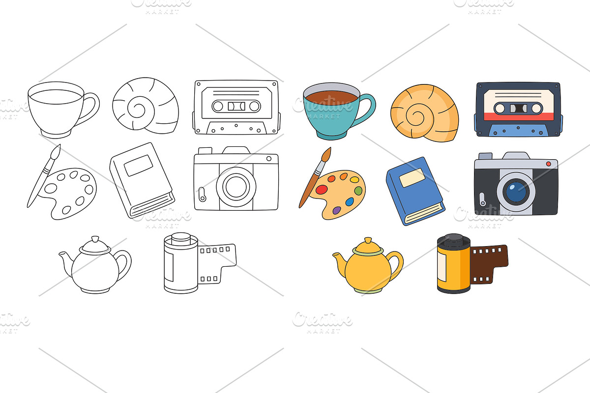 Retro hobby lifestyle., an Object Graphic by kaisorn (Photo 2 of 3)
