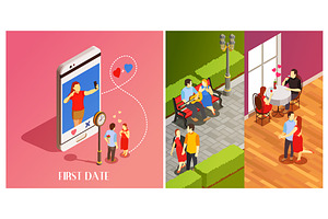 Romantic Isometric Set