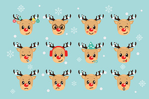 12 Cute Reindeers