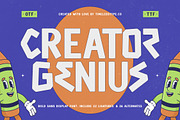 Creator Genius Bold Display Font, a Serif Font by timelesstype.co (Thumbnail 1 of 20)