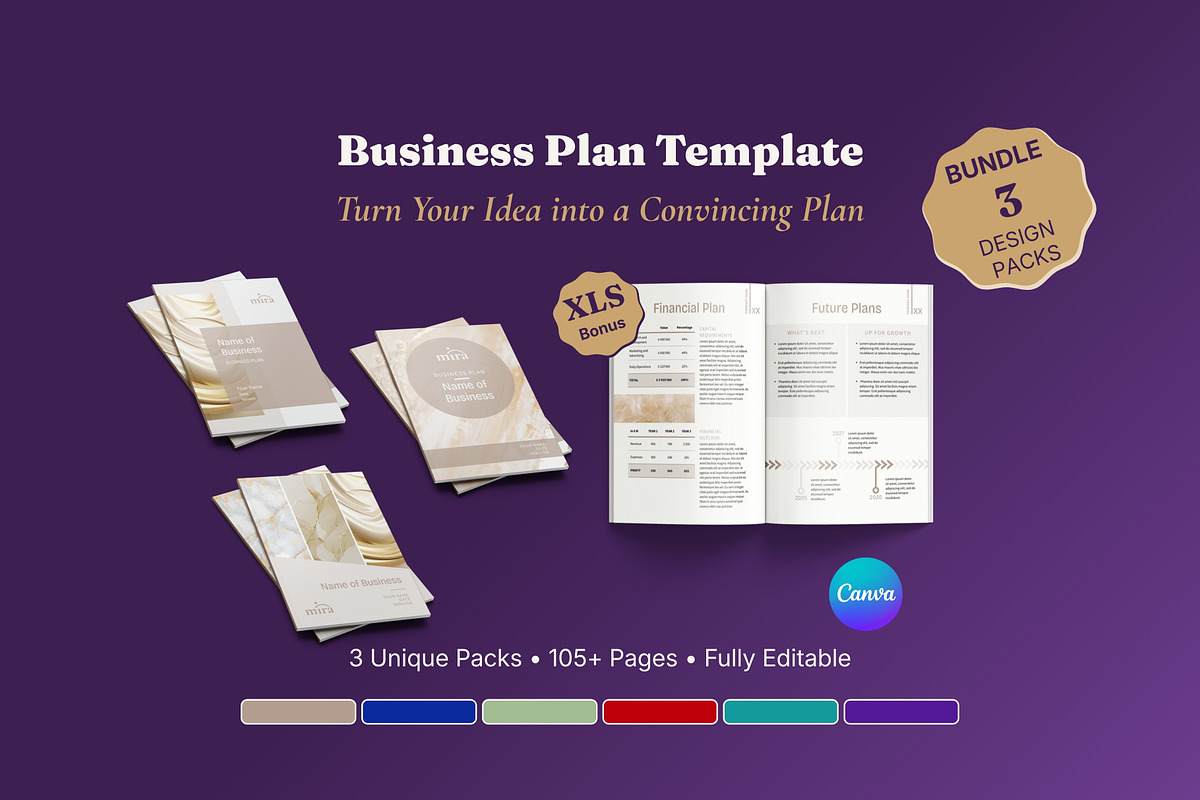 Business Plan Bundle 3 Design Packs, a Brochure Template by B2 Studio (Photo 1 of 18)