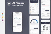 AI Finance Mobile App UI Kit, an UI Kit Template by uicube (Thumbnail 2 of 2)