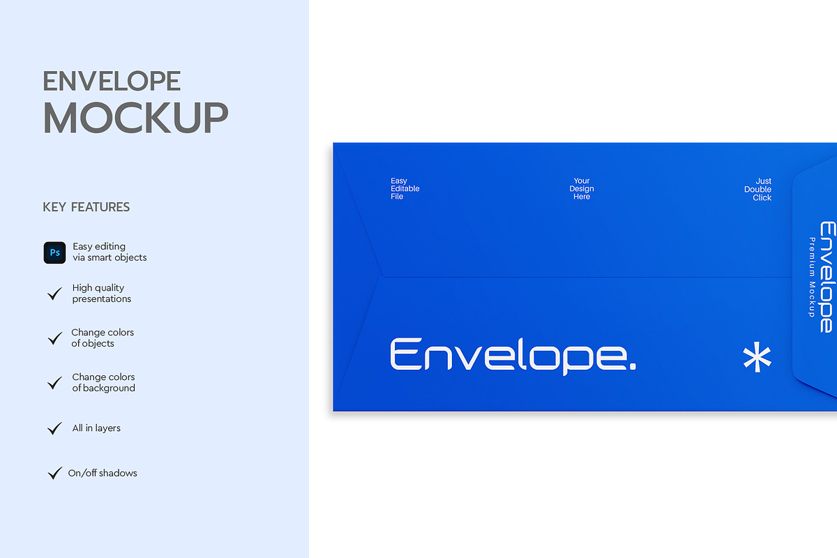 Minimal Envelope Mockup PSD, an Advertising Mockup by graphypix (Photo 2 of 4)