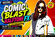 Comic Blast Halftone FX Ps Action, an Action Add-On by Studio Retouch (Thumbnail 1 of 11)