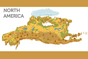 North America isometric map, an Animal Illustration by pet design shop (Thumbnail 5 of 5)