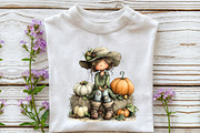 Autumn Kids PNG Clipart Set, a Seasonal Illustration by OK Design (Thumbnail 5 of 6)