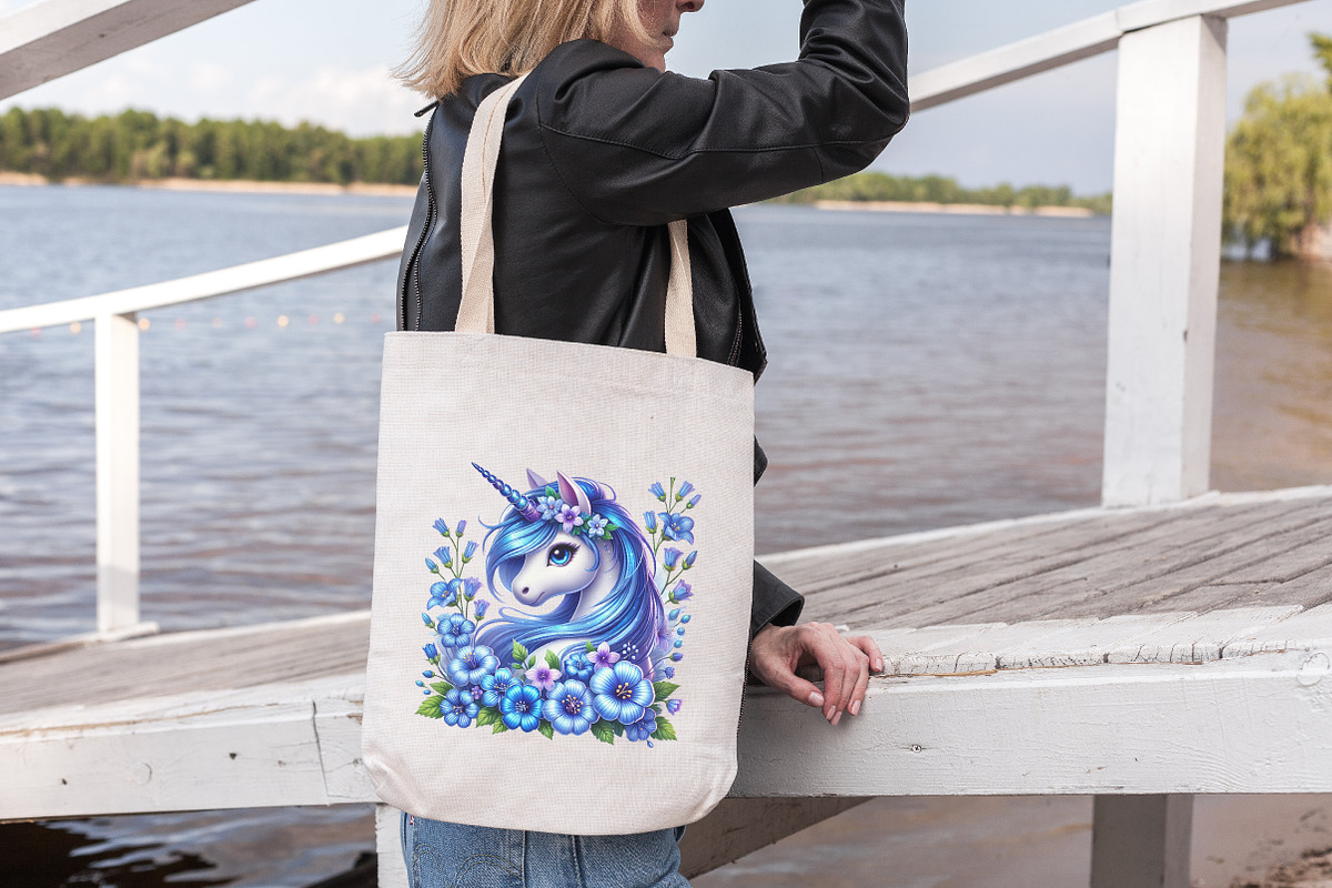 Unicorn with Flower Clipart, a Seasonal Illustration by DreamArtGraphic (Photo 5 of 5)