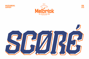 Melbrick - Baseball Athletic Font