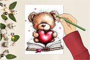 Valentine's Teddy Bear, an Illustration by Design Market (Thumbnail 5 of 5)
