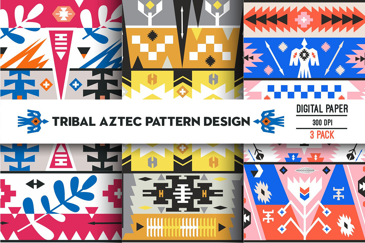 Geometric Boho Aztec Patterns, a Pattern Graphic by tomuato (Photo 1 of 4)