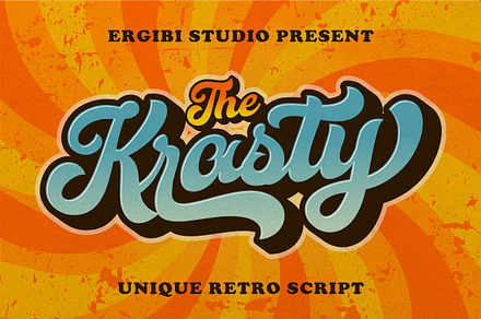 Krasty ~ Unique Retro, a Script Font by ErgibiStudio