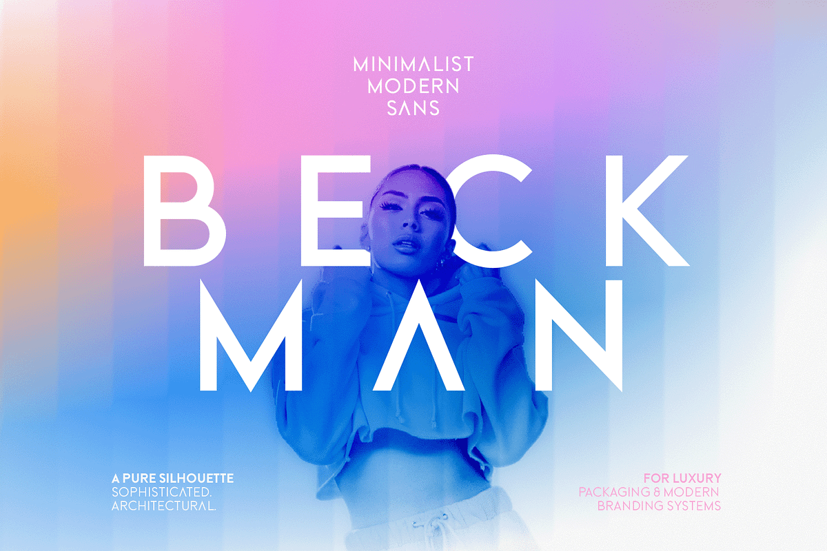Beckman — Minimalist Modern Sans, a Sans Serif Font by FactoryType Studio (Photo 1 of 13)
