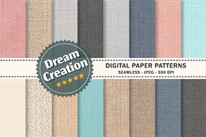 Cotton Texture Fabric Digital Paper
