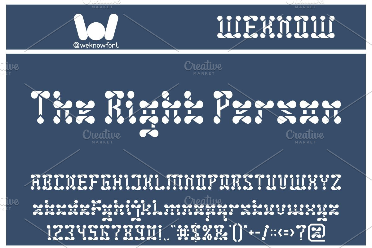 The Right Person font, a Font by weknow (Photo 1 of 8)