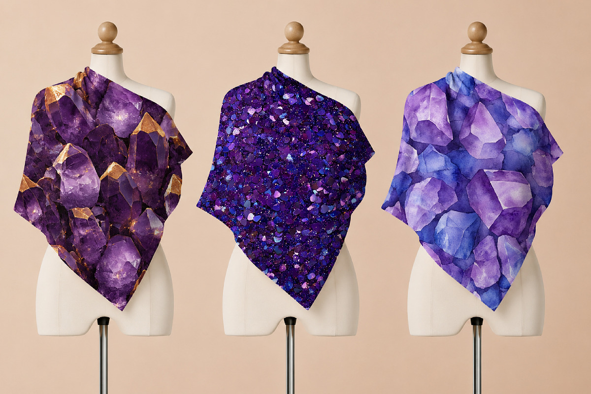 Amethyst Metallic and Stone Textures, a Pattern Graphic by Canvas Craft (Photo 6 of 9)