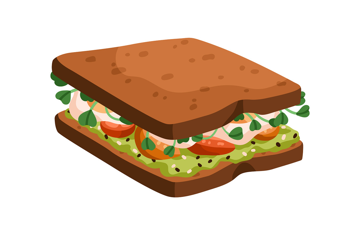 Sandwiches, toasts and burgers set, a Food Illustration by Good Studio (Photo 14 of 21)