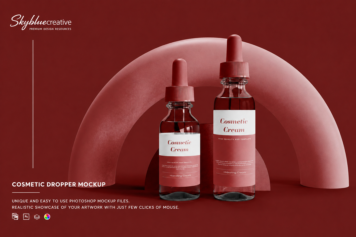 Cosmetic Dropper Mockup, an Advertising Mockup by skybluecreative (Photo 1 of 2)