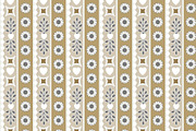 Beige and Grey Hearts and Floral, a Pattern Graphic by Sharon Schwalbe (Thumbnail 1 of 2)