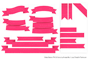 Hot Pink Ribbon Banner Clipart, an Illustration by Amanda Ilkov (Thumbnail 4 of 4)