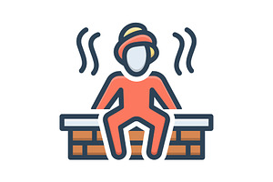 Sauna spa color icon, a Duotone Icon by Creative priyanka