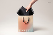 Tissue Paper in Gift Bag Mockup, a Packaging Mockup by creatsy5 (Thumbnail 5 of 14)