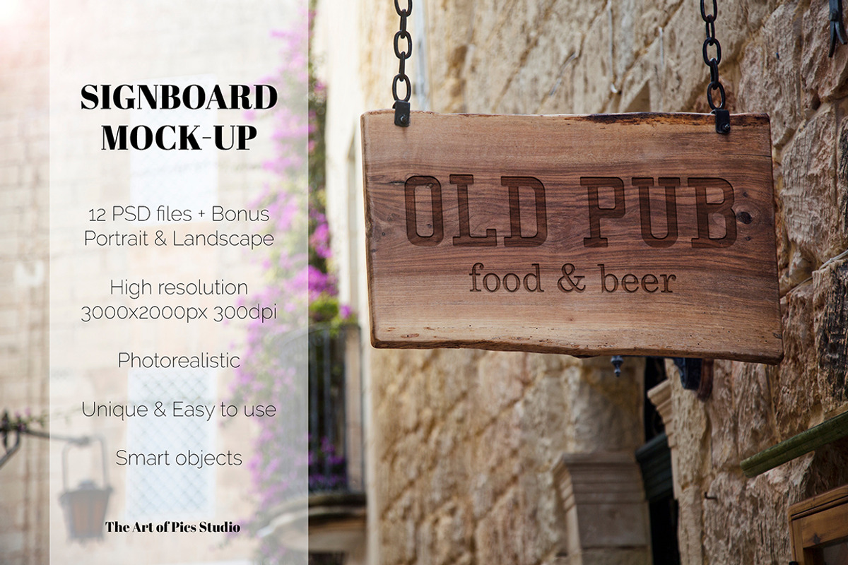 12 Logo Signboard Mock-up Bundle, a Product Mockup by The Art of Pics (Photo 2 of 3)
