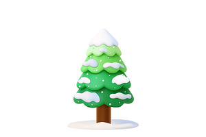 3d of Christmas trees., an Object Illustration by ModVector