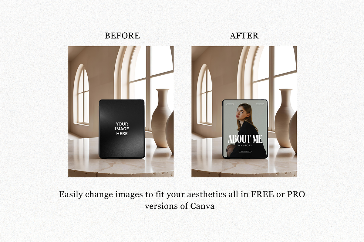 50 Aesthetic Canva Device Mockups, a Mockup by TheBohoFactory (Photo 6 of 7)