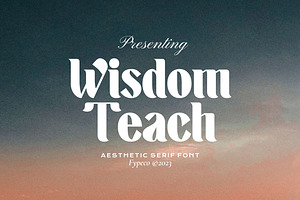 Wisdom Teach - Aesthetic Serif Font