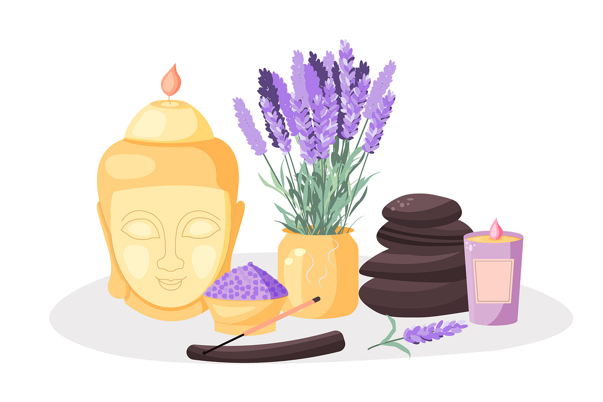 Aromatherapy lavender set, a Healthcare Illustration by Idressart (Photo 3 of 5)