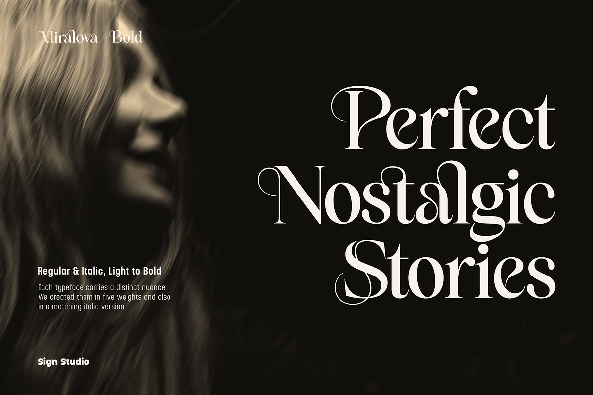 Miralova – An Elegant Serif Typeface, a Serif Font by Sign Studio (Photo 7 of 15)