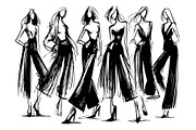 Abstract fashion models sketch, a Person Illustration by Sketching (Thumbnail 1 of 4)