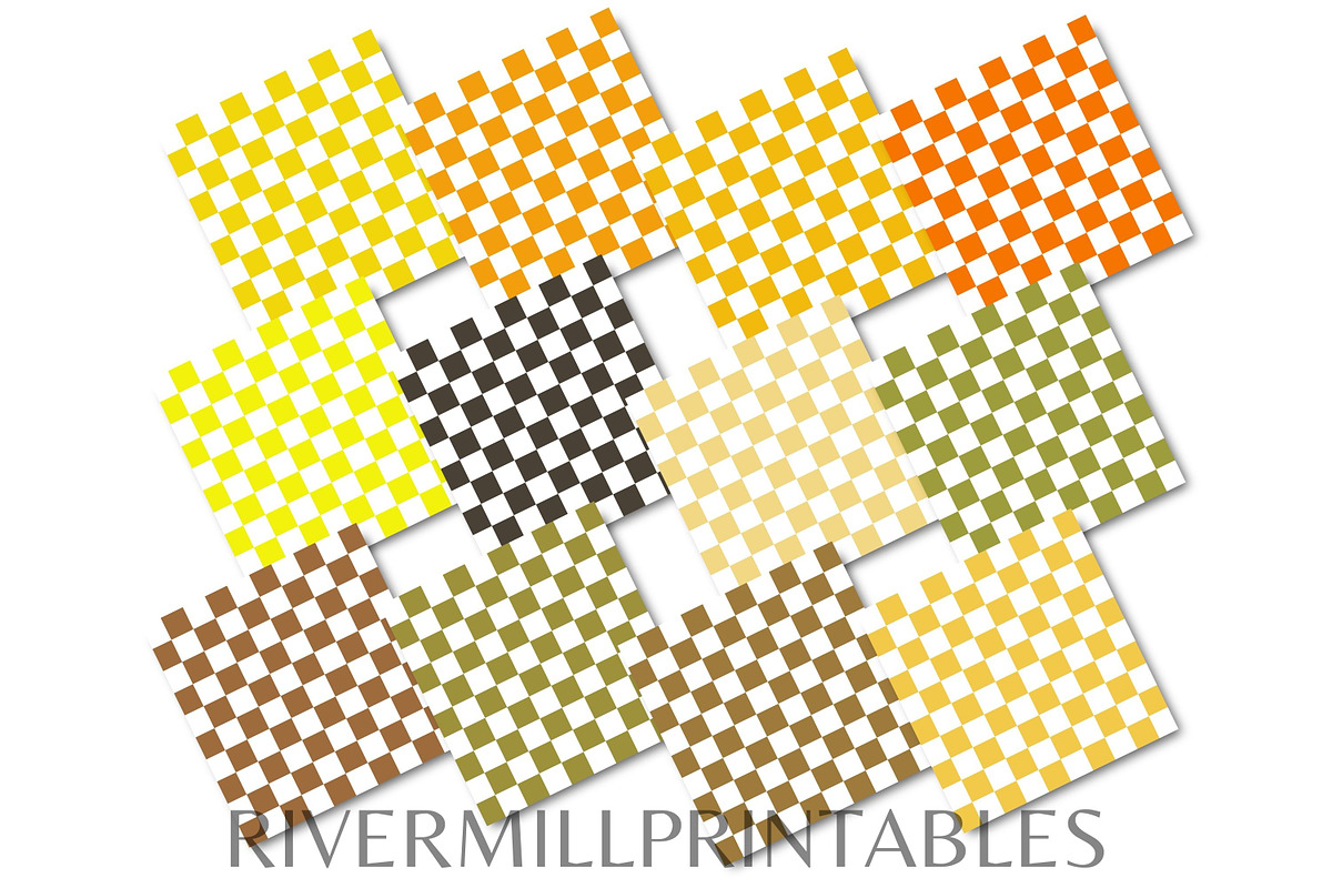 Checkerboard Digital Paper Bundle, a Pattern Graphic by Rivermill Printables (Photo 2 of 2)