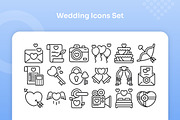 Wedding Icons Set - Line, an Outline Icon by Kmg Design (Thumbnail 2 of 3)