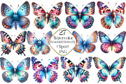 Watercolor Beautiful Butterfly PNG, an Illustration by CraftArtStudio (Thumbnail 1 of 5)