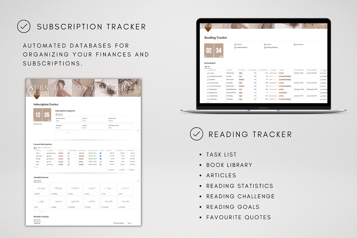 2025 Notion Life Planner Bundle, a Templates & Theme by BRANDcontent (Photo 8 of 9)