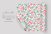 Christmas Mistletoe Seamless Pattern, a Pattern Graphic by SirenaArt (Thumbnail 3 of 16)