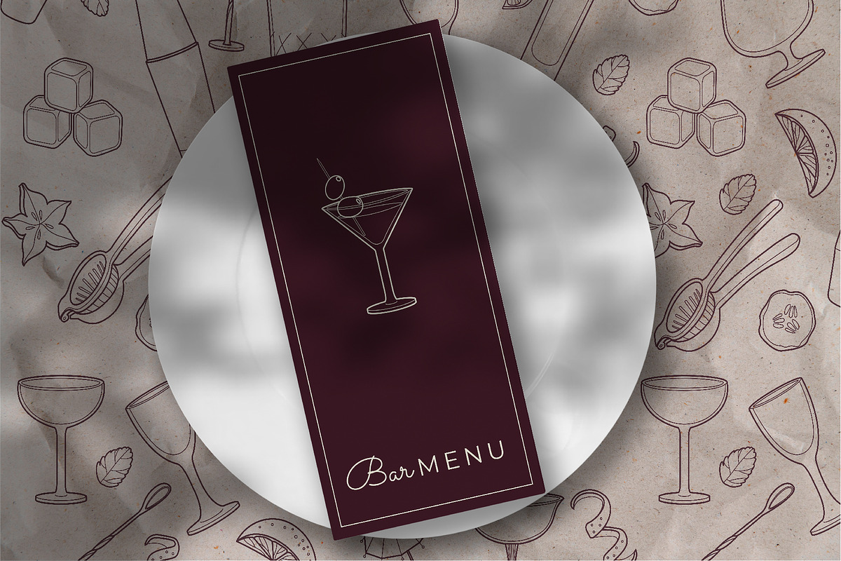 Elegant line art bar menu icons, an Outline Icon by Chakraborty Design (Photo 8 of 10)