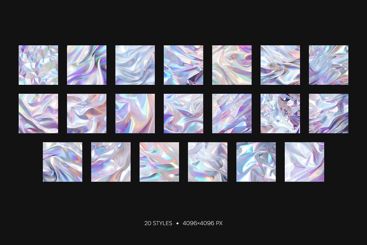 Light holographic wallpaper pack, a Wallpaper Graphic by existacial (Photo 2 of 7)