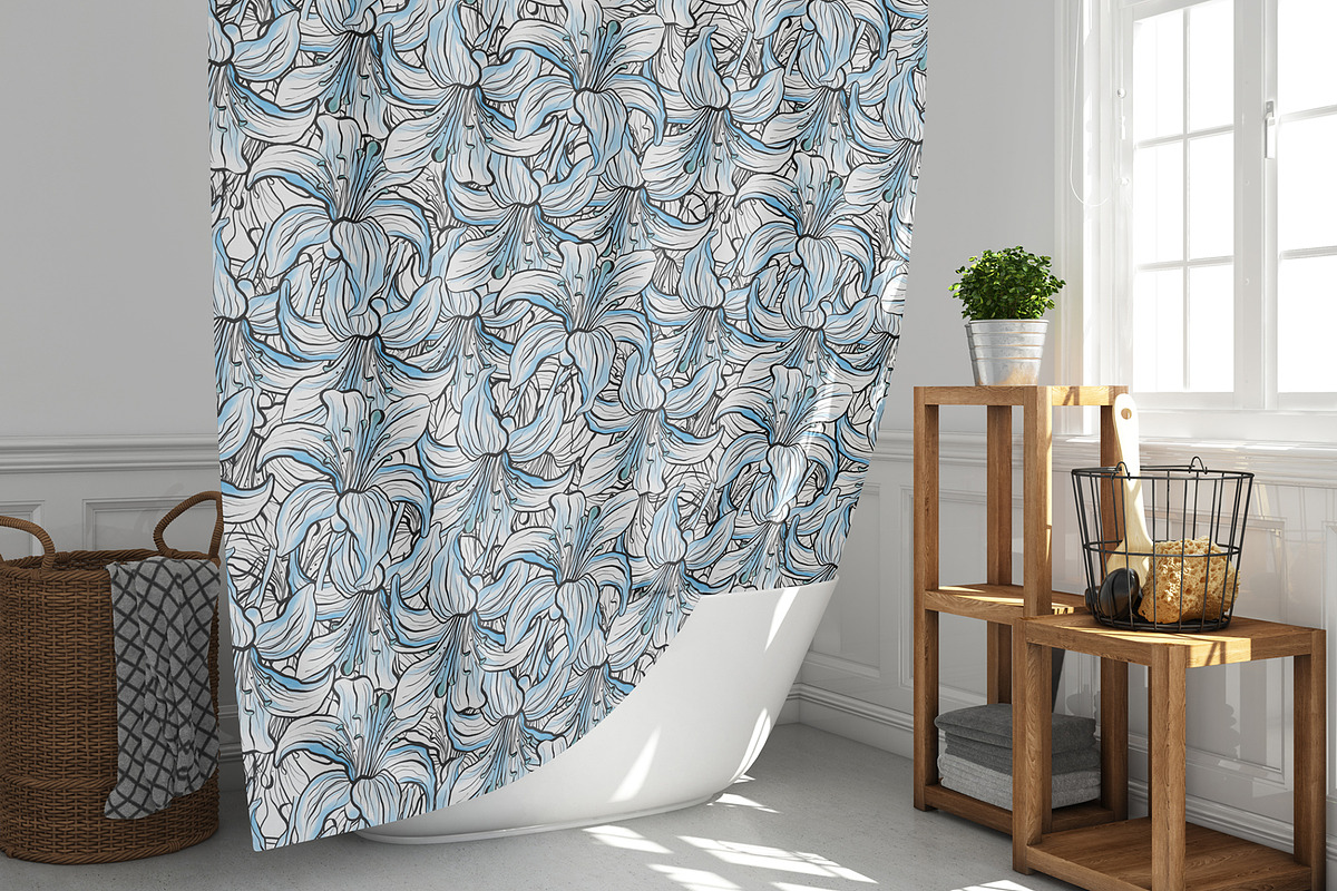 Seamless patterns - Lilies, a Pattern Graphic by Pollyksena (Photo 3 of 4)