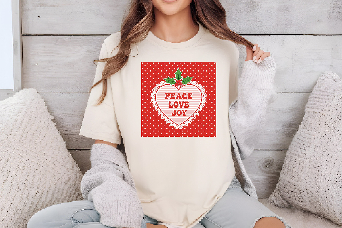 Christmas Wall Art Peace Love Joy, an Illustration by Dream Creation (Photo 2 of 5)