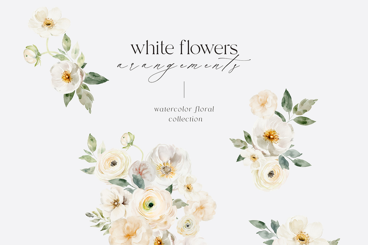 FLORAL WINTER BOX Watercolor Bundle, a Seasonal Illustration by Muse Artist (Photo 8 of 95)