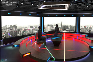 Virtual TV Studio Chat Set 2