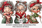Funny Christmas Grandma PNG, an Illustration by Craft Nest (Thumbnail 1 of 11)