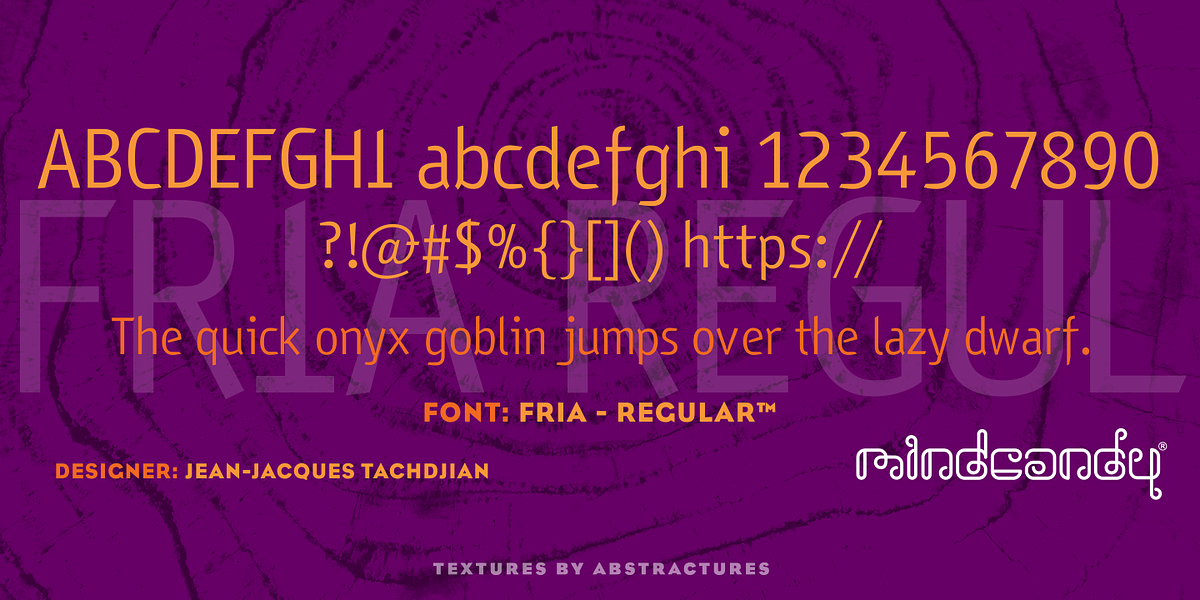 Fria™, a Sans Serif Font by MINDCANDY (Photo 1 of 4)